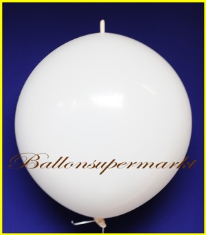 Riesen-Girlanden-Luftballon Weiß, großer weisser Verbindungsballon zur Herstellung von Luftballongirlanden